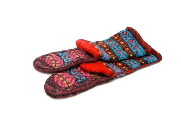 Домашні різнокольорові вовняні шкарпетки — стокове фото