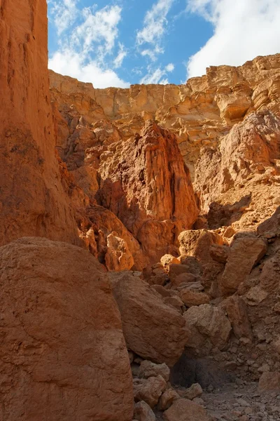 Schilderachtige rotsen in de woestijn in Israël — Stockfoto