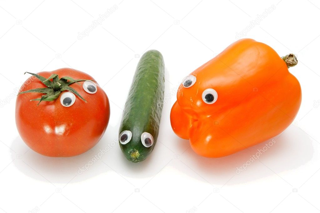 Funny vegetables with eyes — Stock Photo © slavapolo #2041176