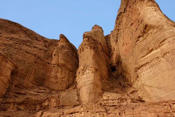 Solomon pillars rock in desert — Stock Photo, Image
