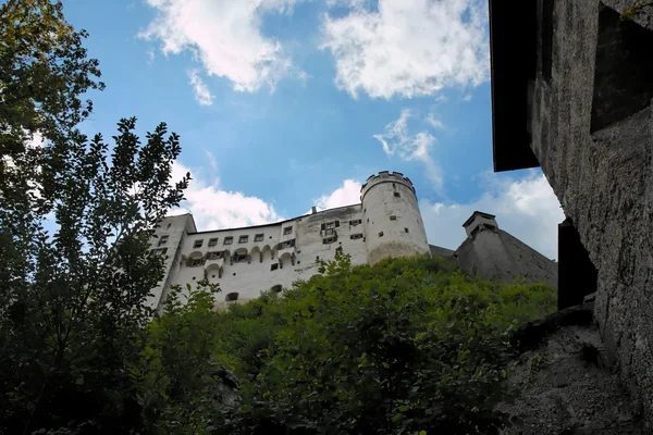Towers and walls of Renaissance castle — стокове фото