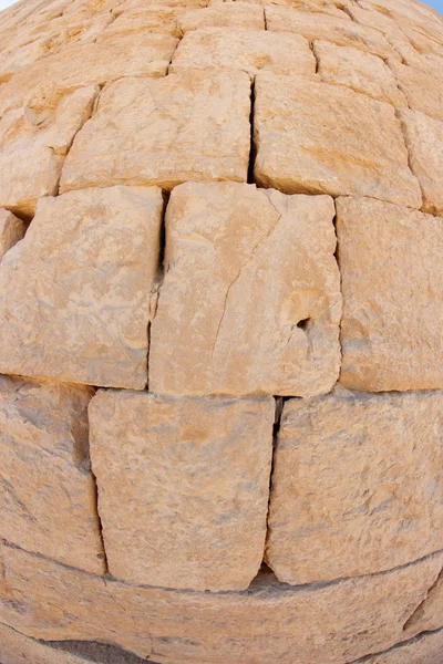 Convexo textura antigua pared de piedra — Foto de Stock