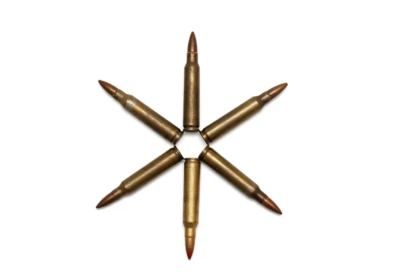 Six-pointed star of M16 cartridges — Stock Photo, Image