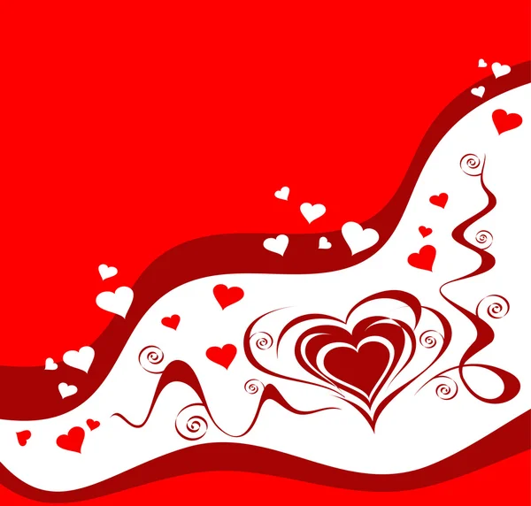 Walentynki kartkę z życzeniami z serca — Wektor stockowy