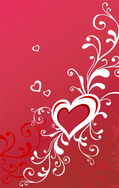 Ευχετήρια κάρτα ημέρα του Αγίου Βαλεντίνου με την καρδιά — Διανυσματικό Αρχείο