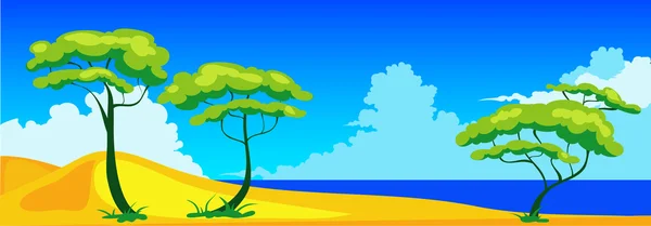 Paysage avec arbres — Image vectorielle