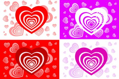Pattern of card with heart clipart