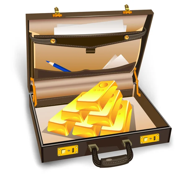 Caja con oro — Archivo Imágenes Vectoriales