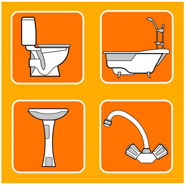 Modèles de salle de bains — Image vectorielle
