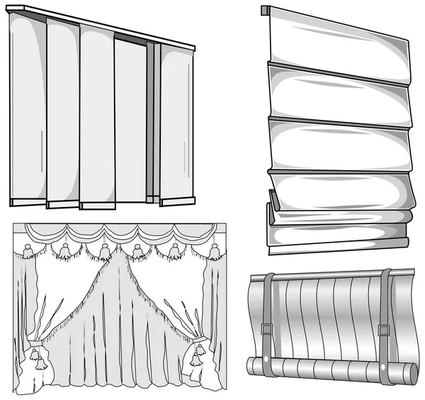 Curtains, jalousie — Stock Vector