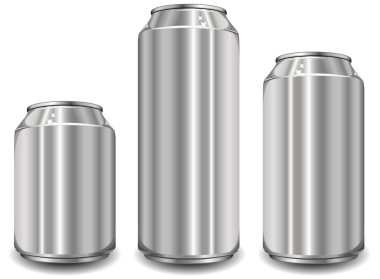 Three aluminum jar clipart