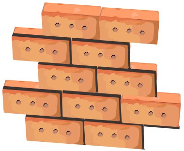 Wall from bricks vector