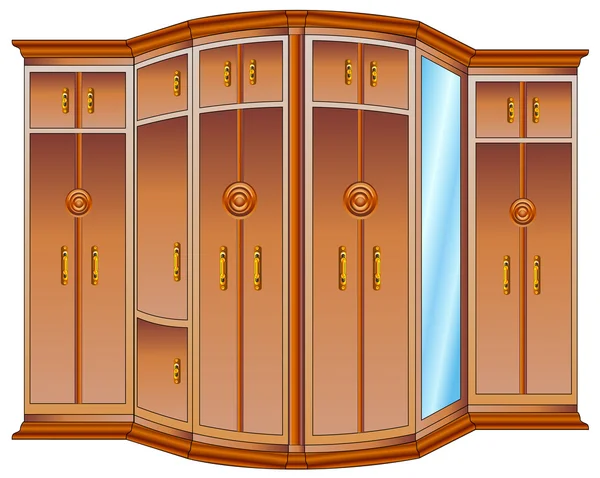 Ξύλινη ντουλάπα — Διανυσματικό Αρχείο