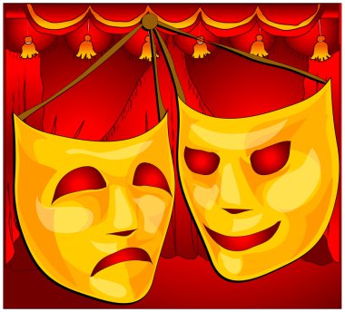 Theatre masks clipart