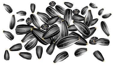 Hill of sunflower seeds clipart