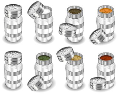 Capacities with spices clipart