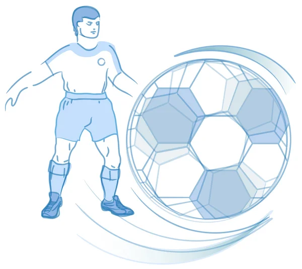 Fotbollspelare — Stock vektor