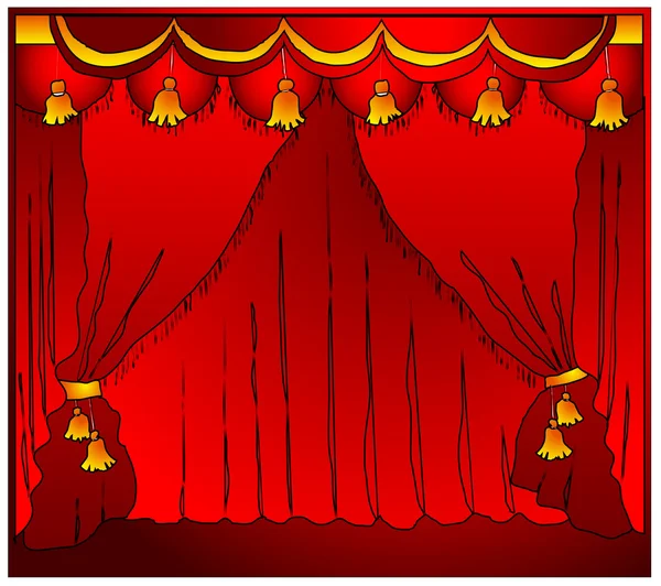 Theatre curtain — Stock Vector