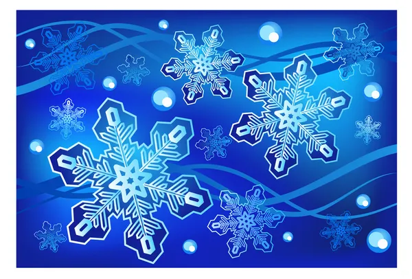 Winter snowflakes — Stock Vector