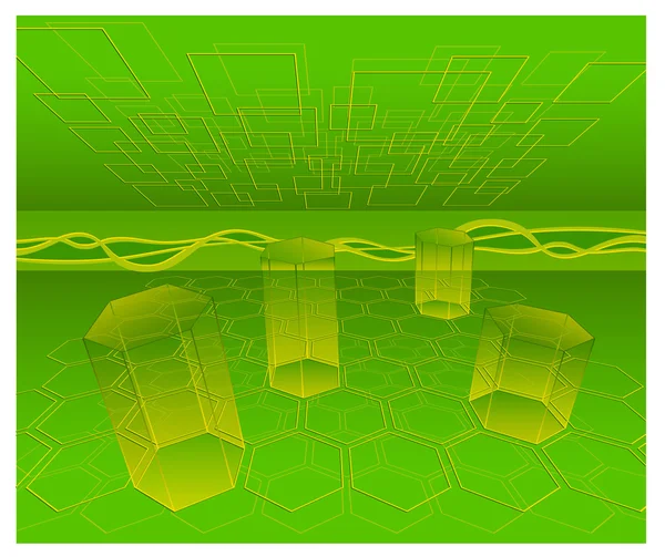 Chiffres sur fond vert — Image vectorielle
