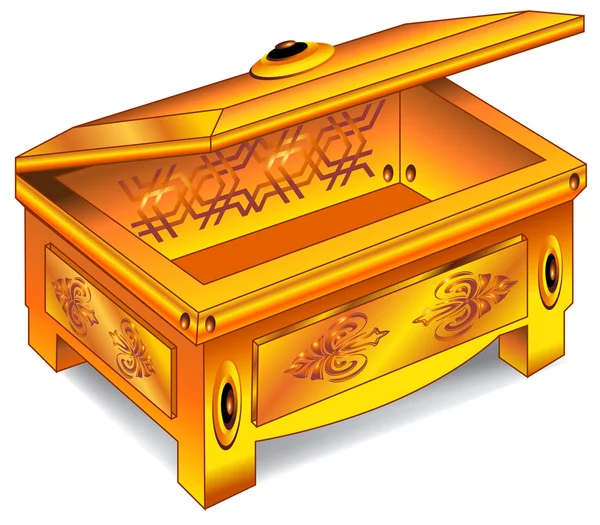 Guld antik Kista — Stock vektor