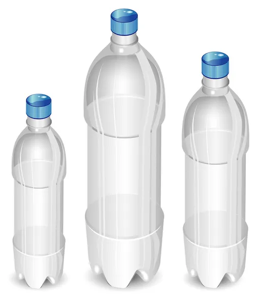 Boom plastic flessen — Stockvector