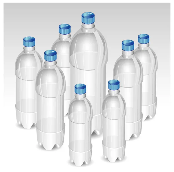 Plastic flessen — Stockvector