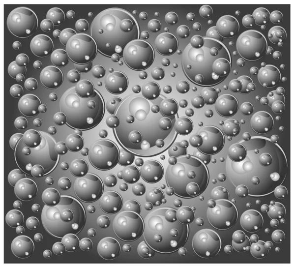 Bubliny v černobílé — Stockový vektor
