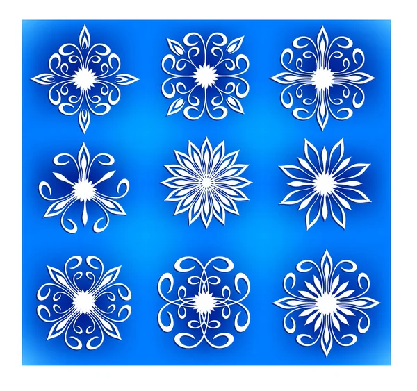 Winter snowflakes — Stock Vector