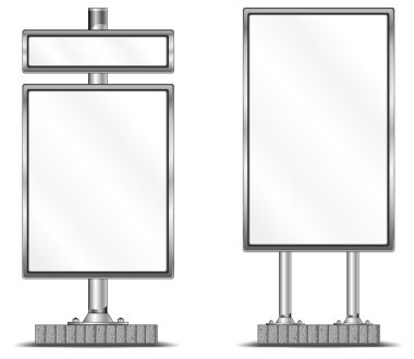 Blank vertical billboard clipart