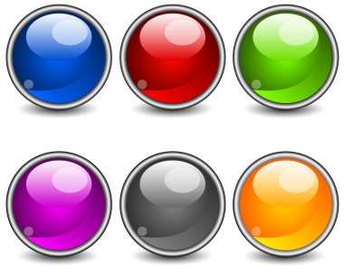 Aqua buttons clipart