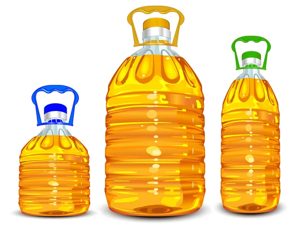 Bottiglie di olio — Vettoriale Stock
