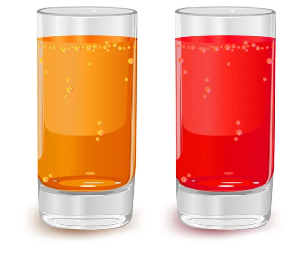 Glas med juice — Stock vektor