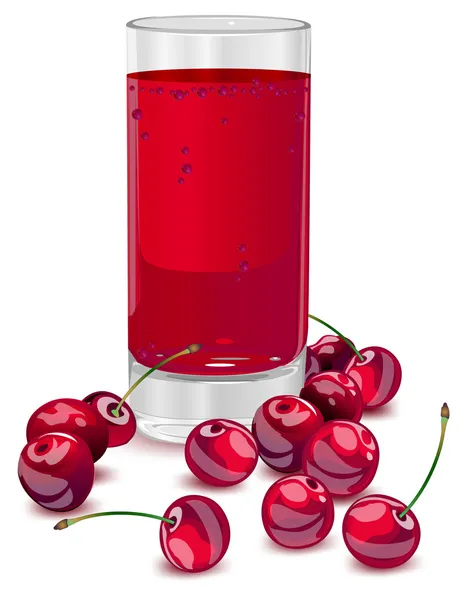 Cherry juice — Stock Vector