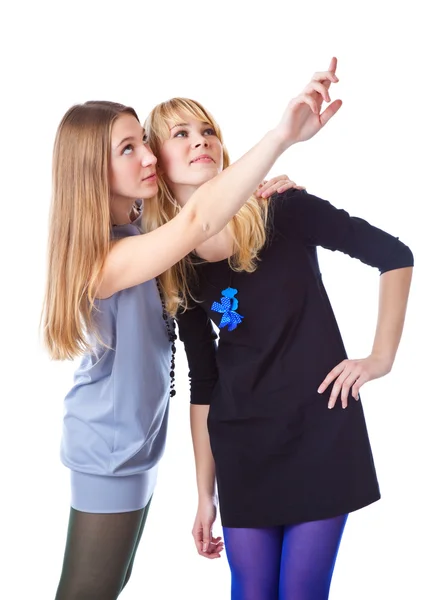 Two laugh teenage girls — Stock Photo, Image