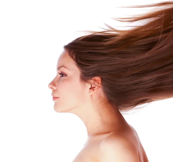 Woman with hair Stock Photo