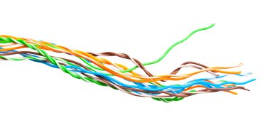 A bunch of colorful cables clipart