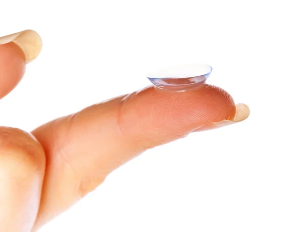 Soczewki kontaktowe na palec — Zdjęcie stockowe