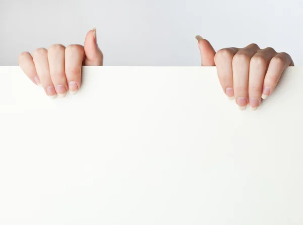 Sheet and hands — Stock Photo, Image