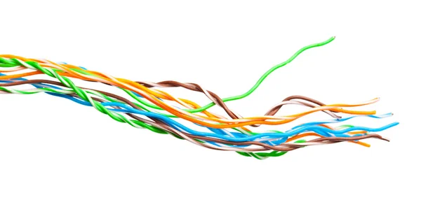 Bir sürü renkli kablolar — Stok fotoğraf