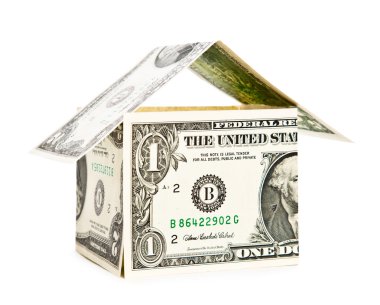 House made from dollars clipart