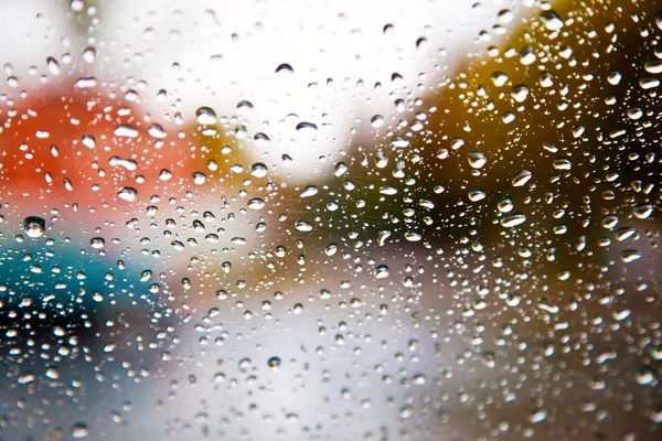 Krople deszczu na okno — Zdjęcie stockowe