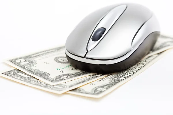 달러에 컴퓨터 마우스 — 스톡 사진