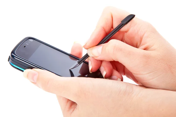 PDA phone with stylus — Stock Photo, Image