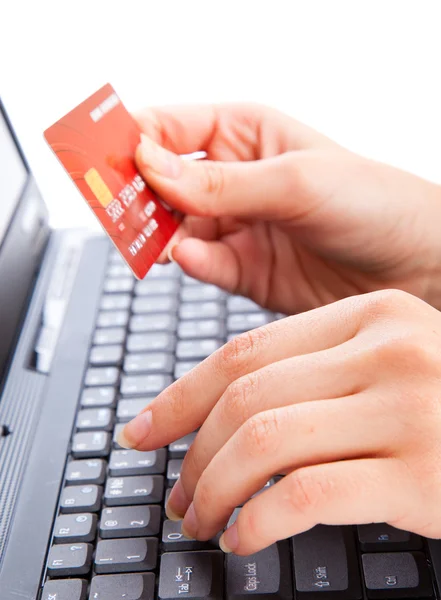Credit card in hand Stock Picture