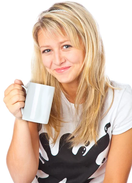 Tennage girl with cup — Stock Photo, Image