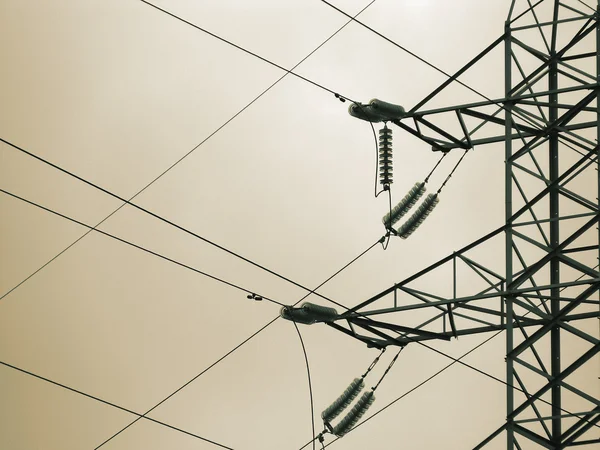 stock image High tension power lines