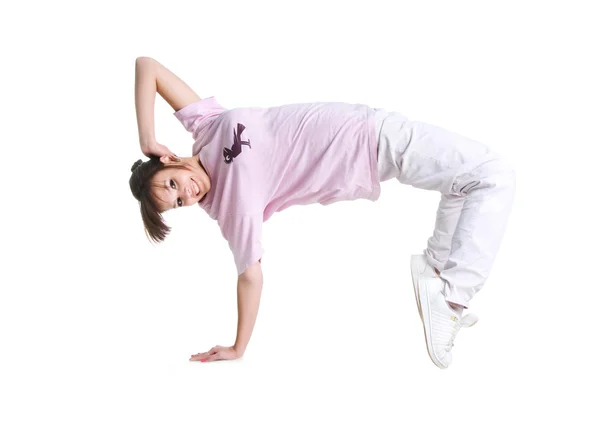 The hip-hop dancer. Isolated. — Stock Photo, Image