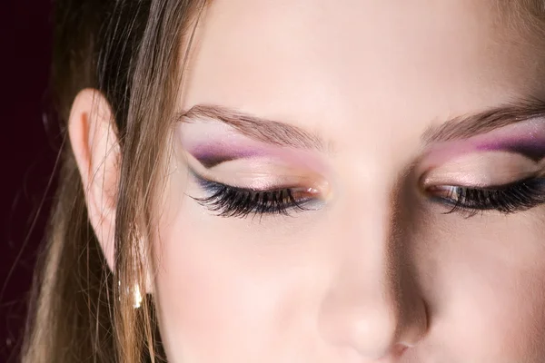 Close-up van kleur make-up — Stockfoto