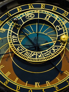 Famous astronimical clock clipart